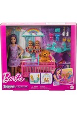BARBIE MTL HXM99 BARBIE SKIPPER BABYSITTER DOLL WITH TWIN NURSERY PLAYSET & ACCESSORIES