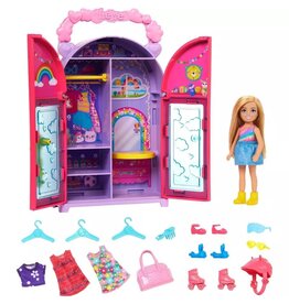 BARBIE MTL HXN03 BARBIE CHELSEA DOLL & CLOSET TOY PLAYSET WITH CLOTHES & ACCESSORIES