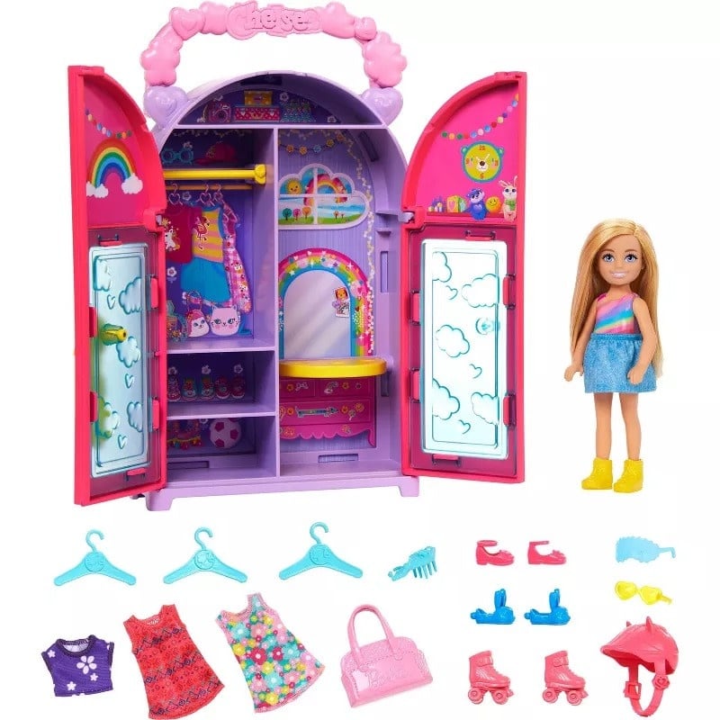 Barbie Chelsea Doll & Closet Toy Playset with Clothes & Accessories