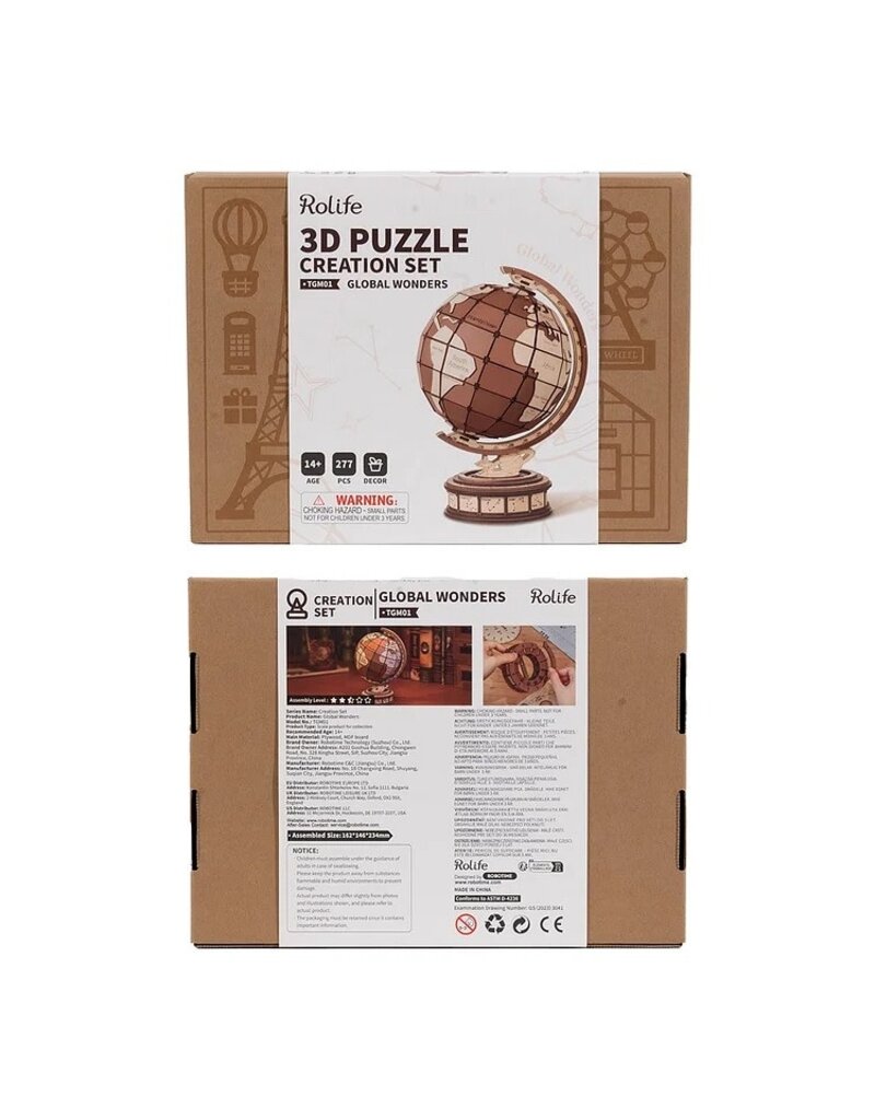 ROBOTIME ROETGM01 GLOBAL WONDERS - CLASSIC 3D WOOD PUZZLES