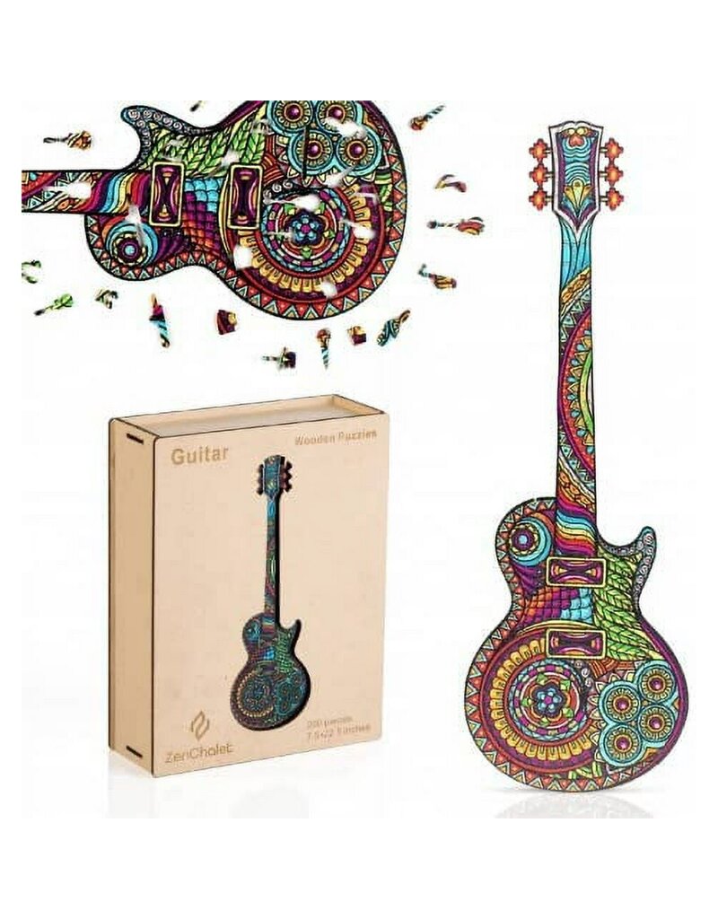 ZENCHALET ZCPG200 GUITAR WOODEN PUZZLE, 200 PCS