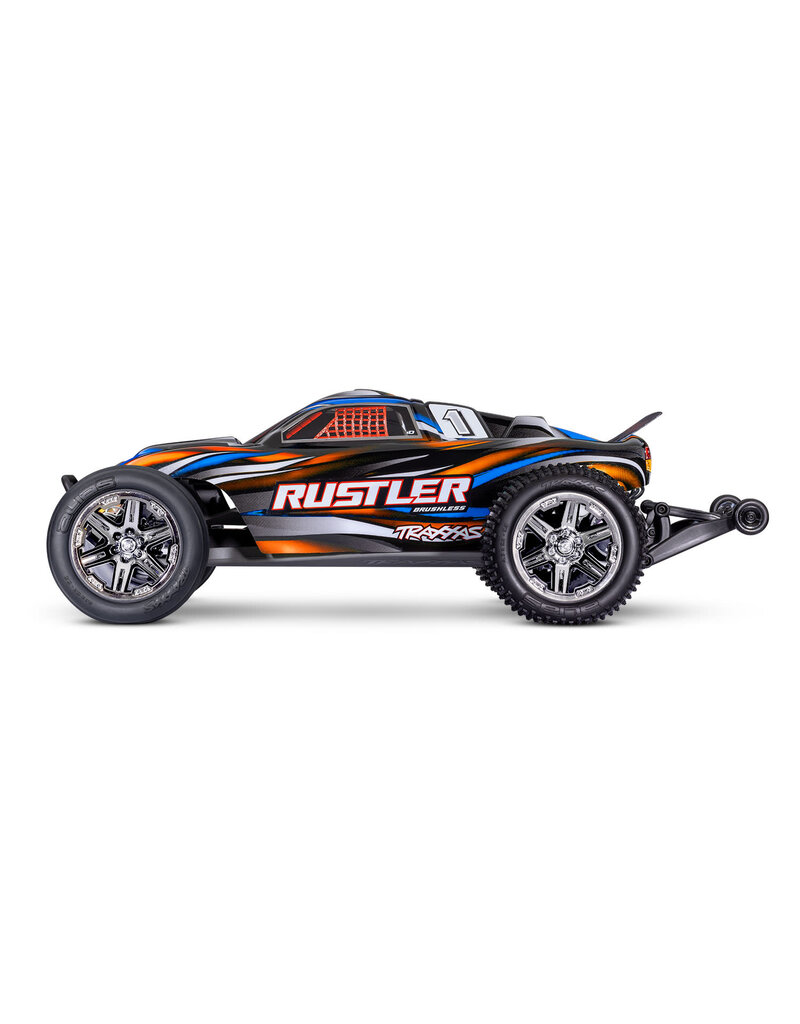 TRAXXAS TRA37354-4-ORNG 1/10 RUSTLER 2WD BL-2S HD RTR STADIUM TRUCK: ORANGE