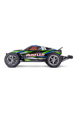 TRAXXAS TRA37354-4-GRN 1/10 RUSTLER 2WD BL-2S HD RTR STADIUM TRUCK: GREEN