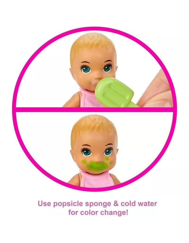 BARBIE MTL HBP34 BARBIE SKIPPER BABYSITTERS INC.FEEDING AND BATH-TIME PLAYSET