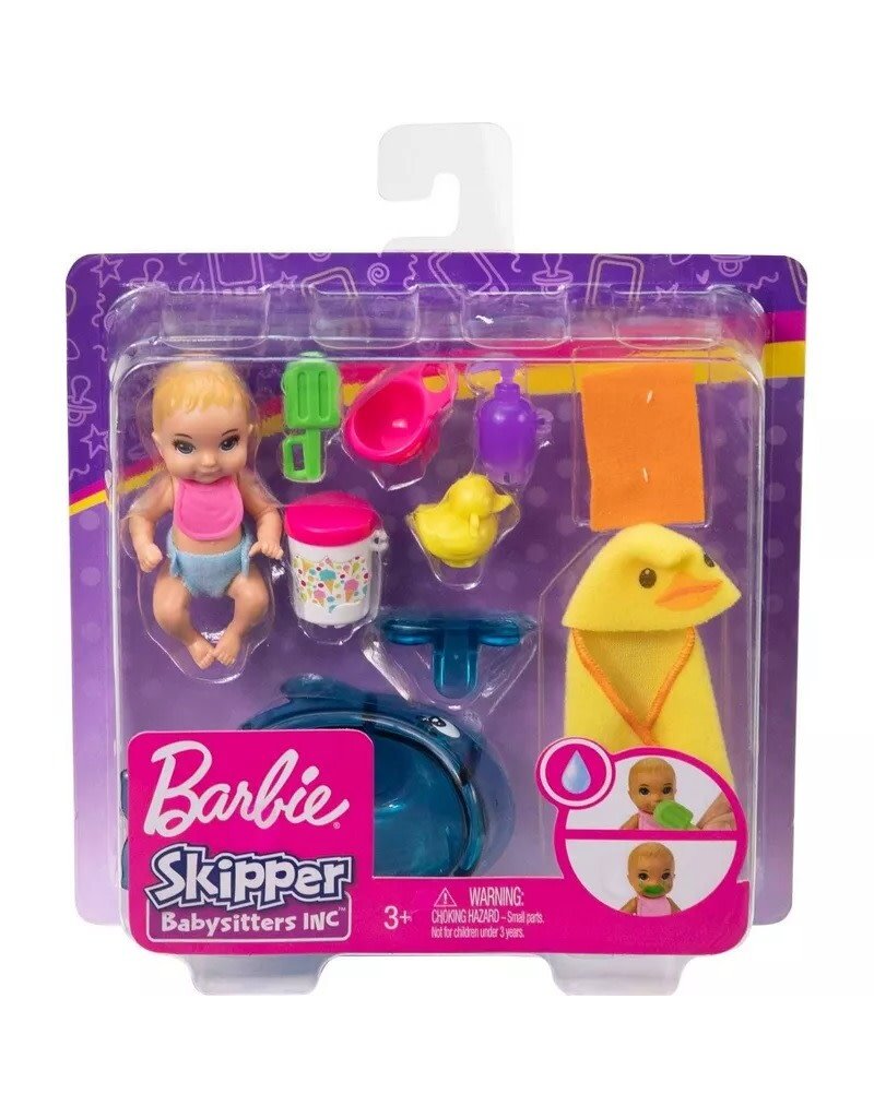 BARBIE MTL HBP34 BARBIE SKIPPER BABYSITTERS INC.FEEDING AND BATH-TIME PLAYSET