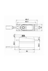 SAVOX SAVSV1250MGP HIGH VOLTAGE MICRO TAIL SERVO W/SOFT START, 0.095SEC / 111.1OZ @ 7.4V