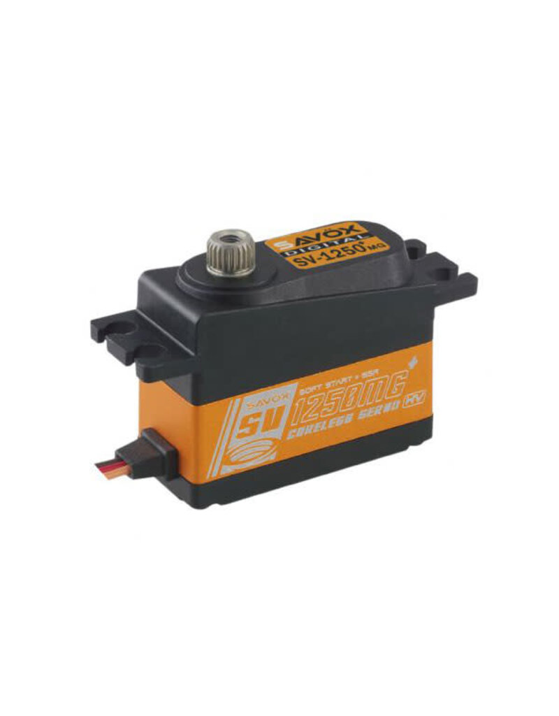 SAVOX SAVSV1250MGP HIGH VOLTAGE MICRO TAIL SERVO W/SOFT START, 0.095SEC / 111.1OZ @ 7.4V