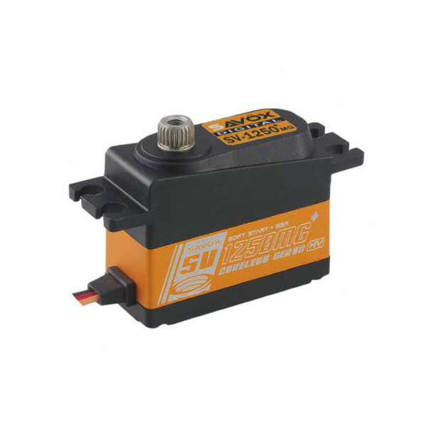 SAVSV1250MGP HIGH VOLTAGE MICRO TAIL SERVO W/SOFT START, 0.095SEC / 111.1OZ @ 7.4V