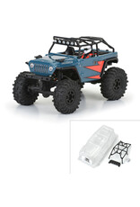 PROLINE RACING PRO366400 2004 JEEP LJ BODY WITH TRAIL CAGE FOR SCX24: CLEAR