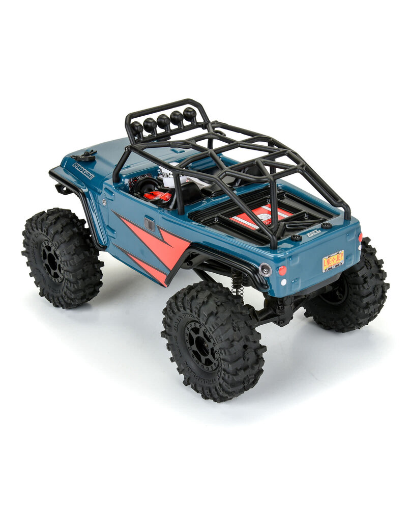 PROLINE RACING PRO366400 2004 JEEP LJ BODY WITH TRAIL CAGE FOR SCX24: CLEAR