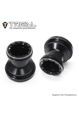 TREAL TRLX00445P7BZ ALUMINUM BEADLOCK WHEELS FOR MINI LMT: BLACK/BLACK (4)