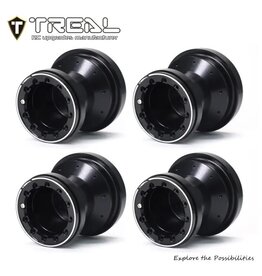 TREAL TRLX00445P7BZ ALUMINUM BEADLOCK WHEELS FOR MINI LMT: BLACK/BLACK (4)