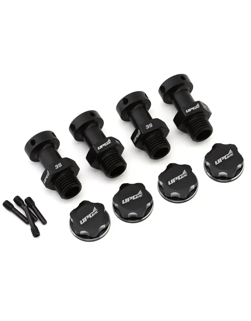 UPGRADE RC UPG-11012 ALUMINUM 17MM HEX CONVERSION FOR ARRMA 3S: BLACK (4)
