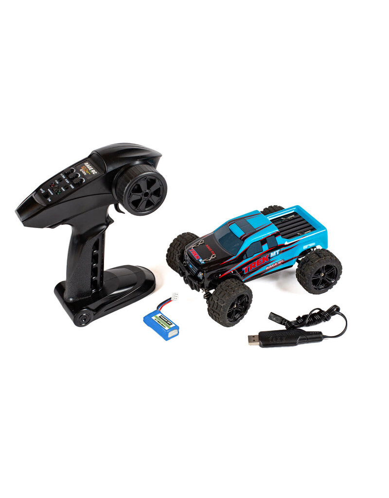 RAGE RC RGRC2501 MINI TREK MT 1/24 RTR MONSTER TRUCK - BLACK/BLUE