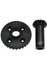 HOT RACING HRAGRM9302F 30/12T STEEL HELICAL DIFFERENTIAL RING/PINION FRONT GEAR SET FOR ARRMA GROM