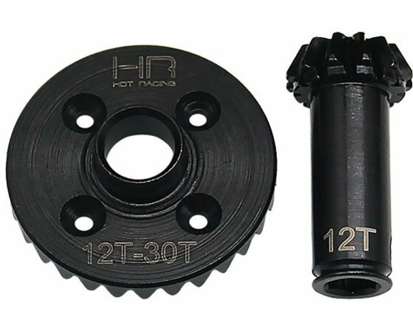 HRAGRM9302F 30/12T STEEL HELICAL DIFFERENTIAL RING/PINION FRONT GEAR SET FOR ARRMA GROM