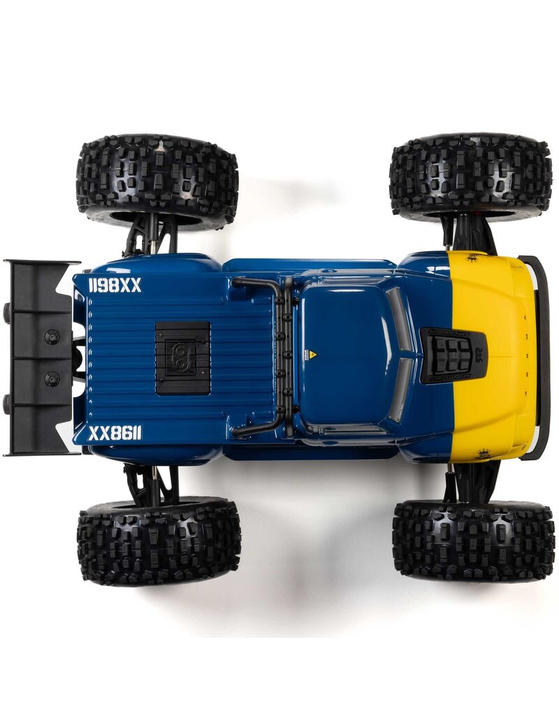 ARRMA ARA8611V6T2 1/8 NOTORIOUS 6S 4X4 RTR BRUSHLESS STUNT TRUCK, BLUE