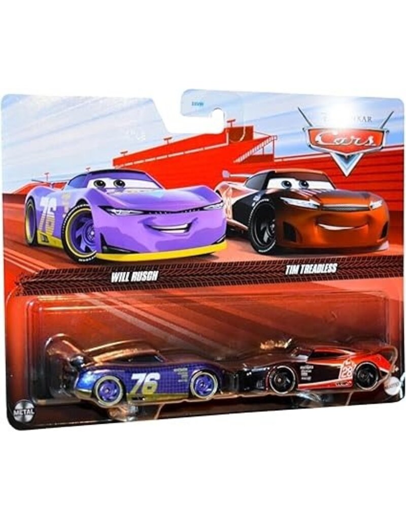 DISNEY MTL DXV99/HTX08 DISNEY PIXAR CARS WILL RUSCH TIM TREADLESS