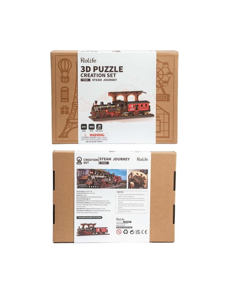 ROBOTIME ROETGS01 STEAM JOURNEY - CLASSIC 3D WOOD PUZZLES