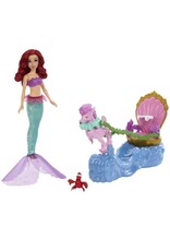DISNEY MTL HXV70 DISNEY PRINCESS ARIEL MERMAID DOLL & ROLLING CHARIOT