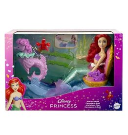DISNEY MTL HXV70 DISNEY PRINCESS ARIEL MERMAID DOLL & ROLLING CHARIOT