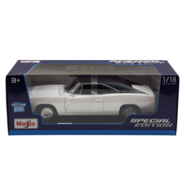 MAISTO MAISTO 31387 1/18 SCALE DIE CAST 1969 DODGE CHARGER R/T: WHITE