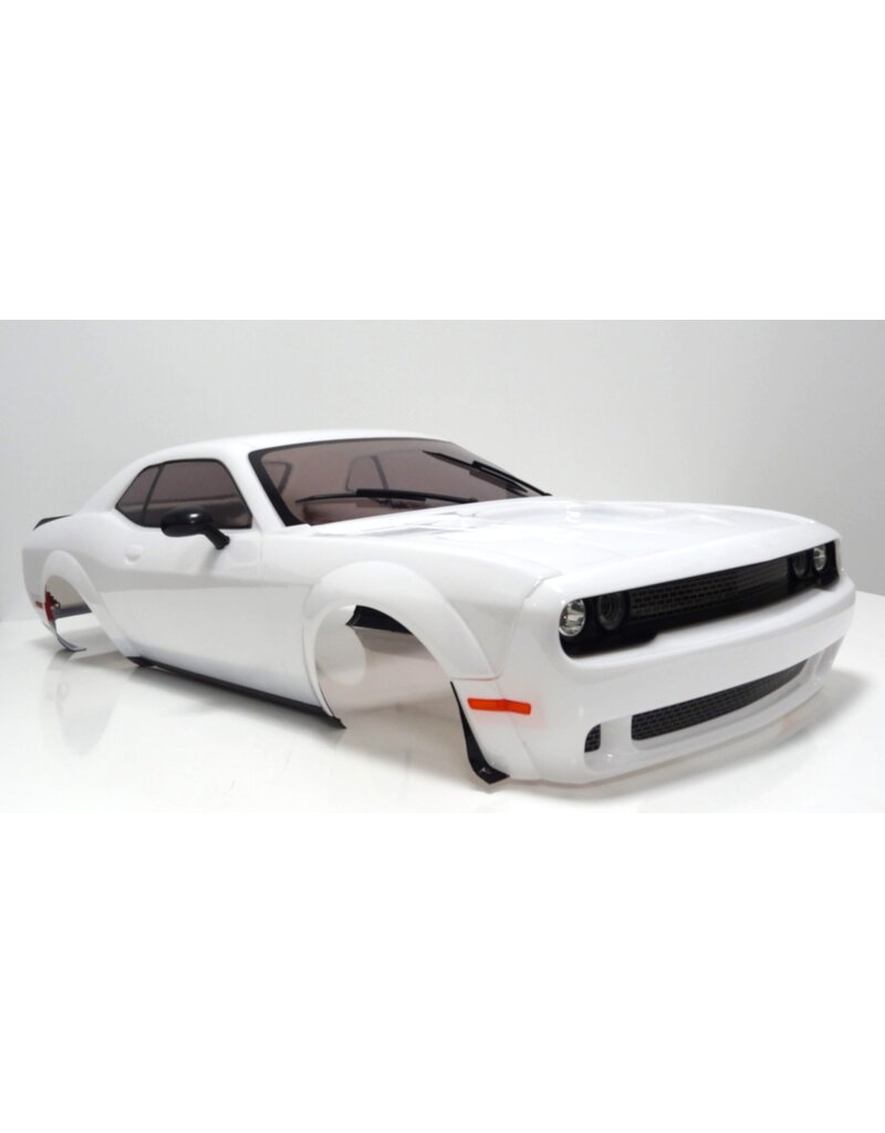 PRIMAL RC PRCR0117WT 1/5 SCALE CHALLENGER COMPLETE MAIN BODY SET WHITE-KNUCKLE