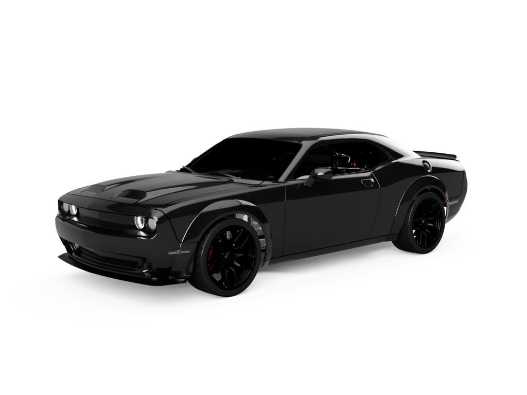 C-Challenger 黒 ラジコンカー PRCHA-B 1/5 SCALE DODGE CHALLENGER GAS RTR PITCH BLACK - My