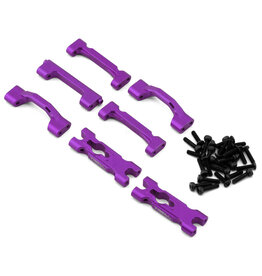 TREAL TRLX00449GQ3T LOSI MINI LMT ALUMINUM CHASSIS CROSS BRACE SET (PURPLE)
