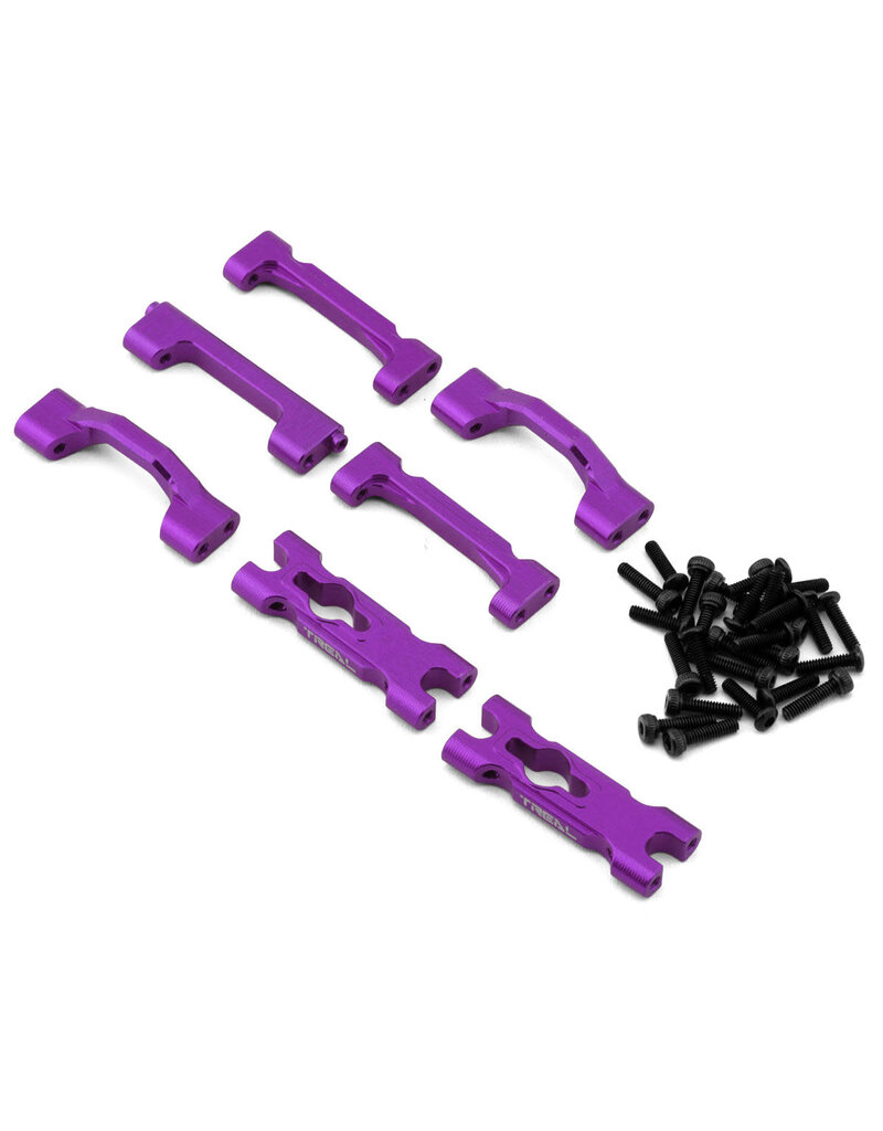 TREAL TRLX00449GQ3T LOSI MINI LMT ALUMINUM CHASSIS CROSS BRACE SET (PURPLE)