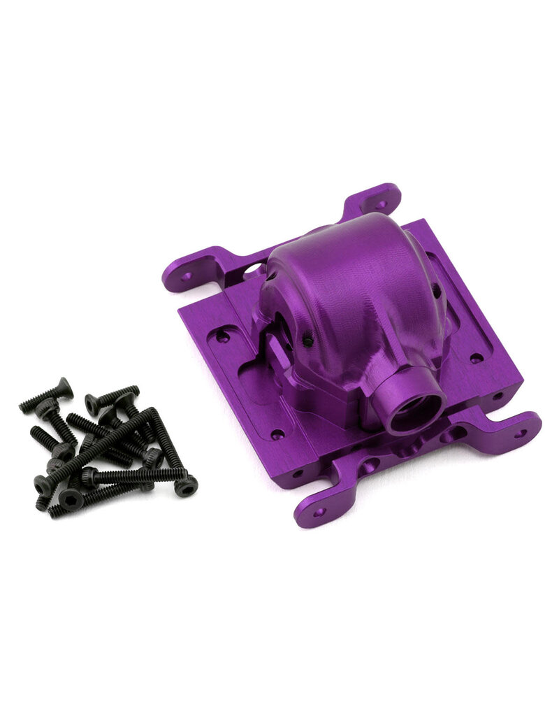 TREAL TRLX0043WQ3ZX LOSI MINI LMT ALUMINUM CENTER DIFFERENTIAL GEAR BOX HOUSING (PURPLE)