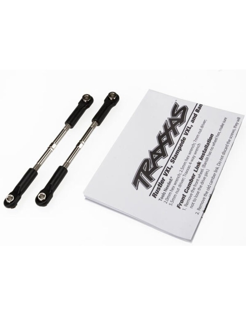 TRAXXAS TRA3645 TURNBUCKLES, TOE LINK, 61MM (96MM CENTER TO CENTER) (2) (ASSEMBLED WITH ROD ENDS AND HOLLOW BALLS) (FITS STAMPEDE)