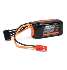 SPEKTRUM SPMX3004SJ30 14.8V 300MAH 4S 30C LIPO BATTERY: JST