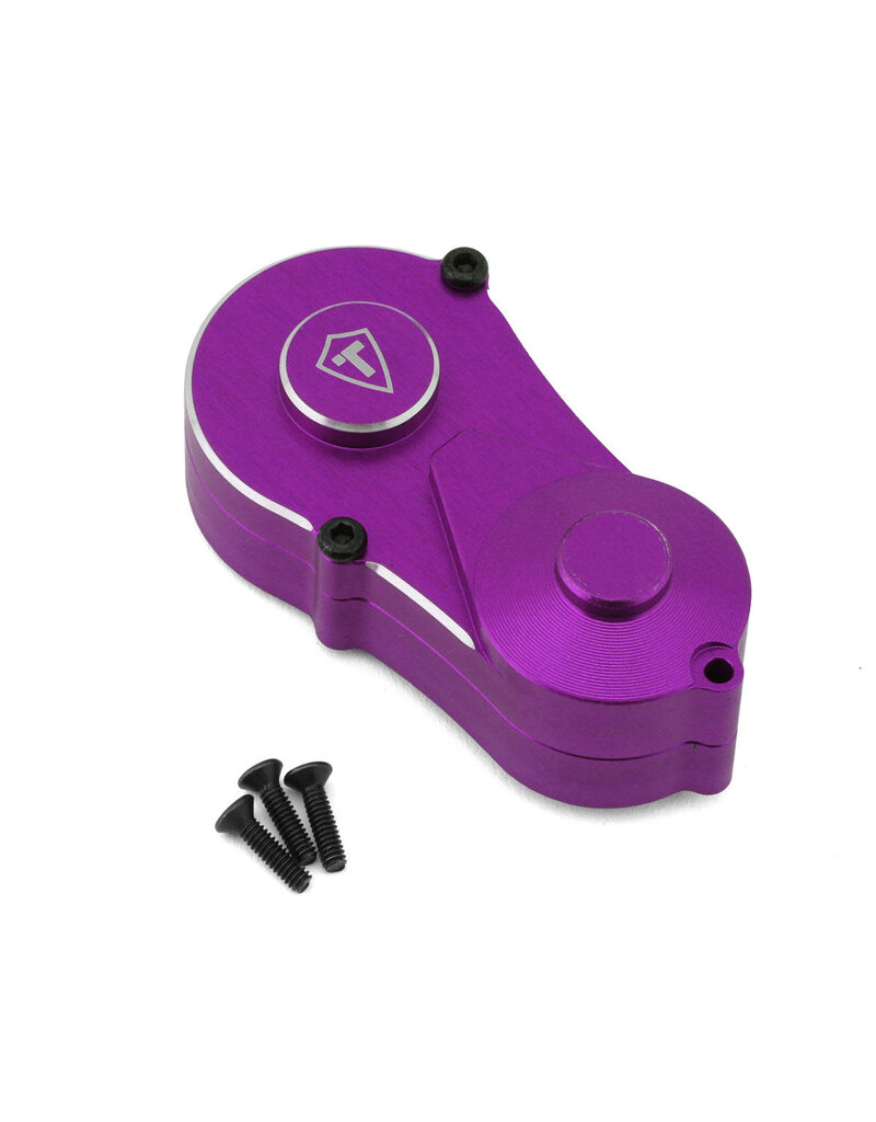 TREAL TRLX0044AZC47 LOSI MINI LMT ALUMINUM OUTER TRANSMISSION GEARBOX HOUSING COVER (PURPLE)