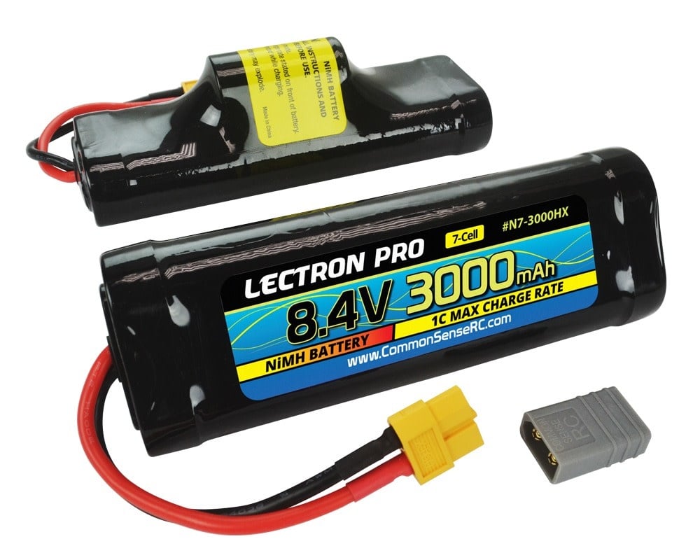 LECTRON PRO 8.4V NIMH 3000MAH HUMP PACK BATTERY: XT60 W/ TRAXXAS