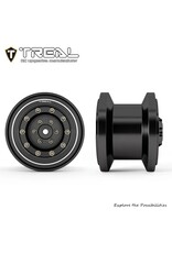 TREAL TRLX004D66RPZ 7075 ALUMINUM BEADLOCK WHEELS FOR TRAXXAS® TRX-4MT™ (BLACK/BLACK) (4)