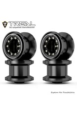 TREAL TRLX004D66RPZ 7075 ALUMINUM BEADLOCK WHEELS FOR TRAXXAS® TRX-4MT™ (BLACK/BLACK) (4)