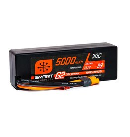 SPEKTRUM SPMX53S30H3 3S LIPO 11.1V 5000MAH 30C SMART G2 HARDCASE BATTERY: IC3