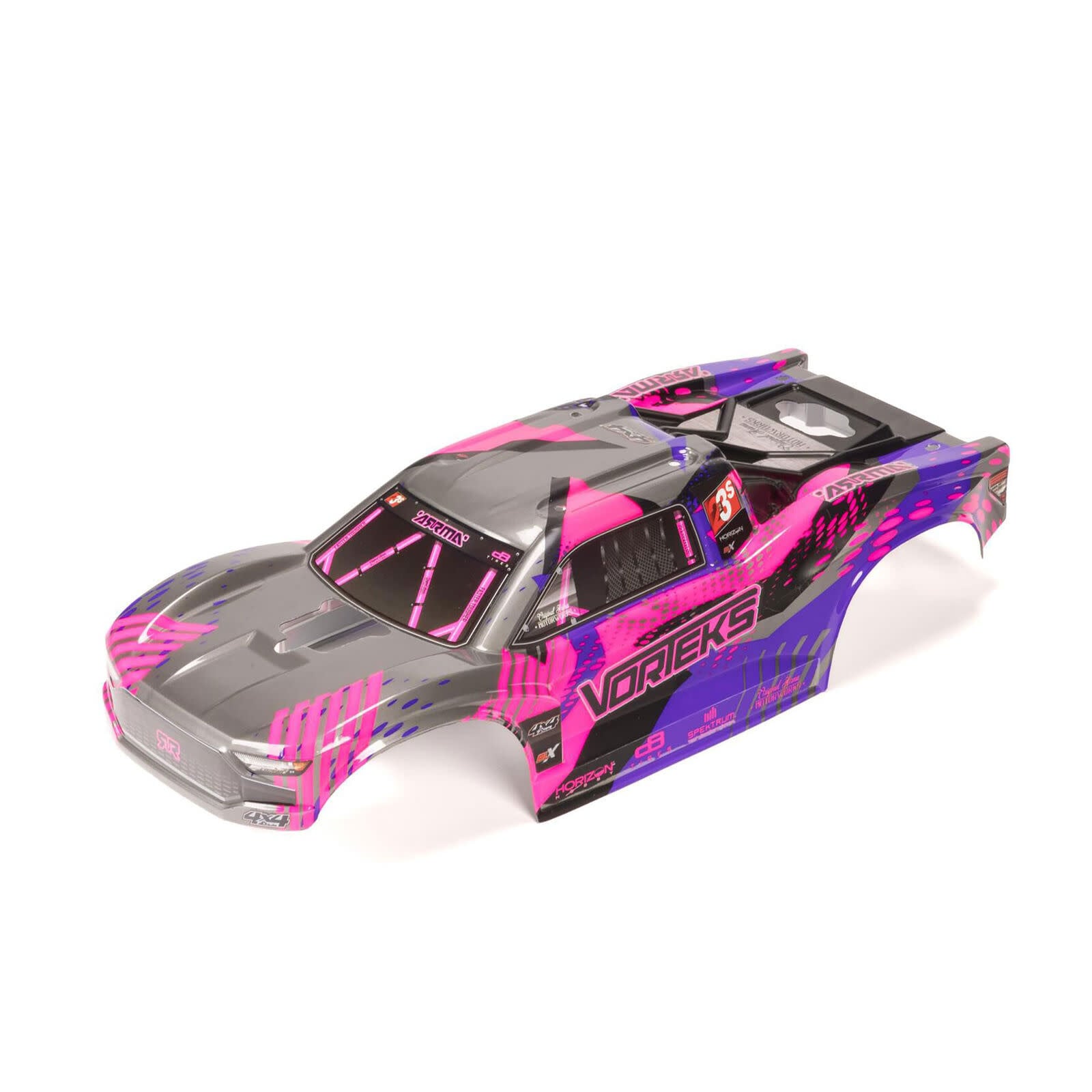 ARA-2145 VORTEKS CLIPLESS PAINTED DECALED BODY: PURPLE
