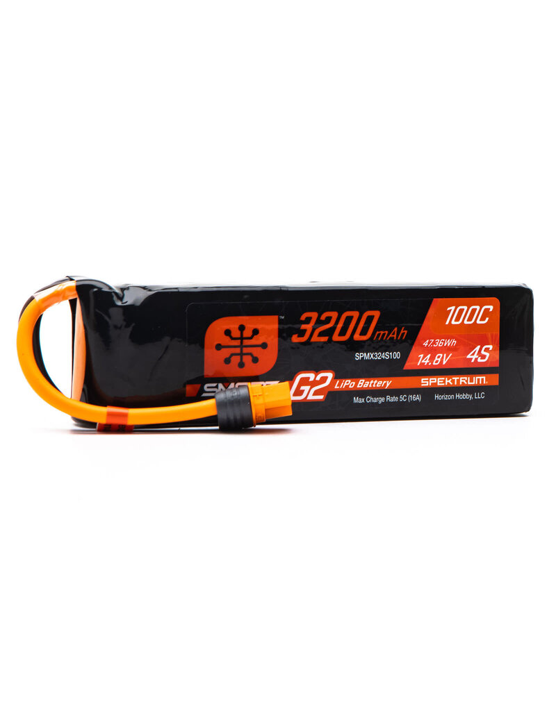 SPEKTRUM SPMX324S100 3200MAH 4S 14.8V SMART G2 LIPO 100C; IC3