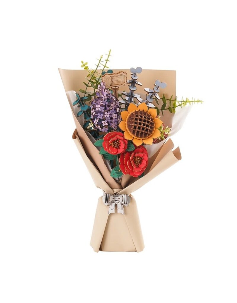 ROBOTIME ROETW01H WOODEN FLOWER BOUQUET 3D WOODEN PUZZLE