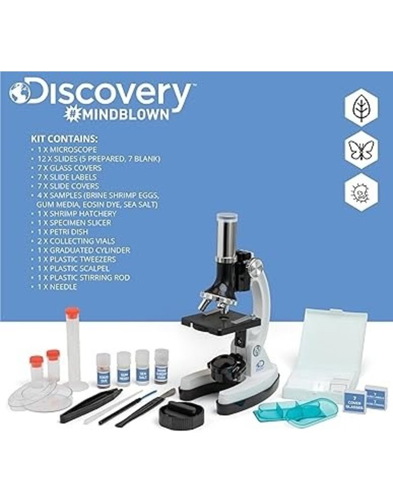 DISCOVERY MINDBLOWN MICROSCOPE SET 48 PIECE WITH DURABLE METAL FRAMEWORK