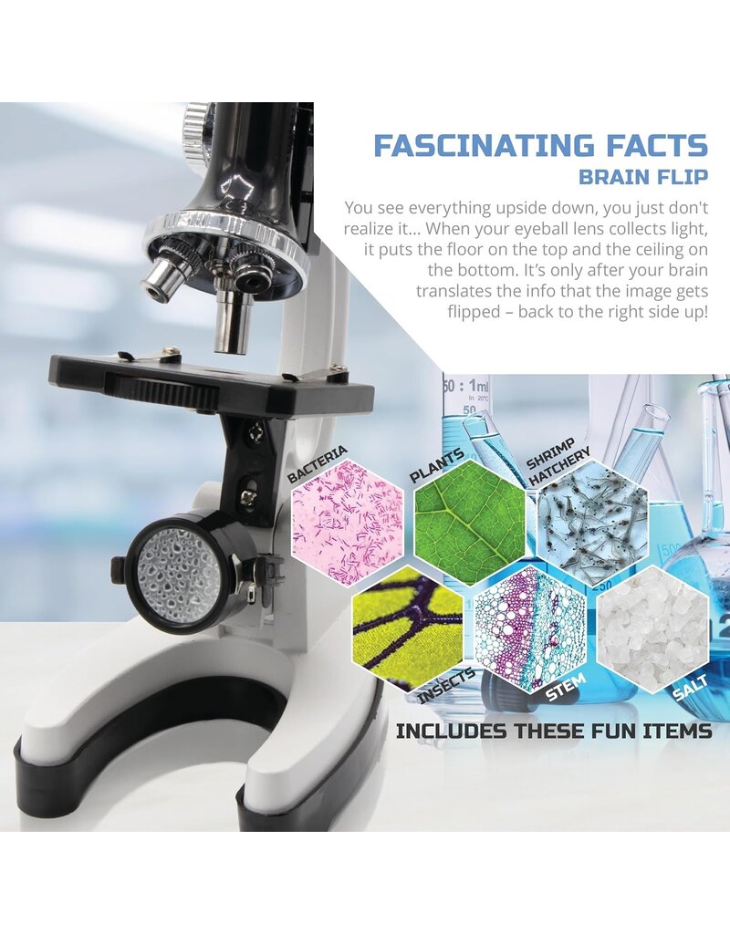 DISCOVERY MINDBLOWN MICROSCOPE SET 48 PIECE WITH DURABLE METAL FRAMEWORK