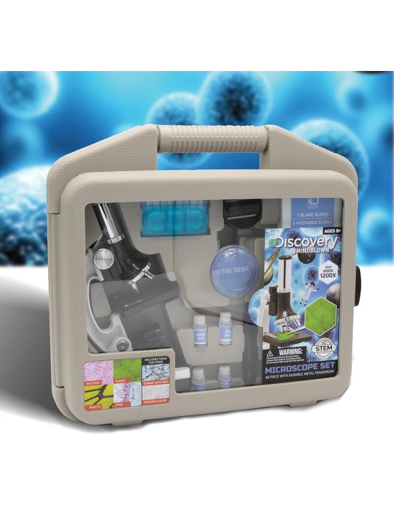 DISCOVERY MINDBLOWN MICROSCOPE SET 48 PIECE WITH DURABLE METAL FRAMEWORK