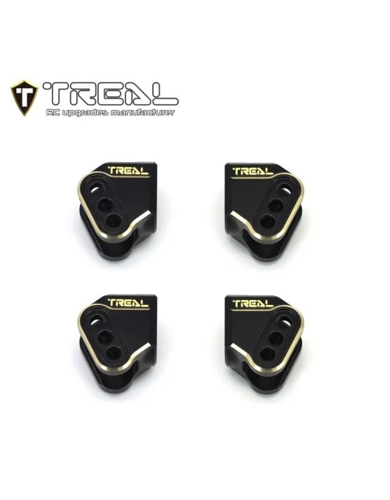 TREAL TRLX003KR93DB REDCAT ASCENT/GEN9 BRASS LOWER LINK MOUNTS (BLACK) (4) (44.4G)