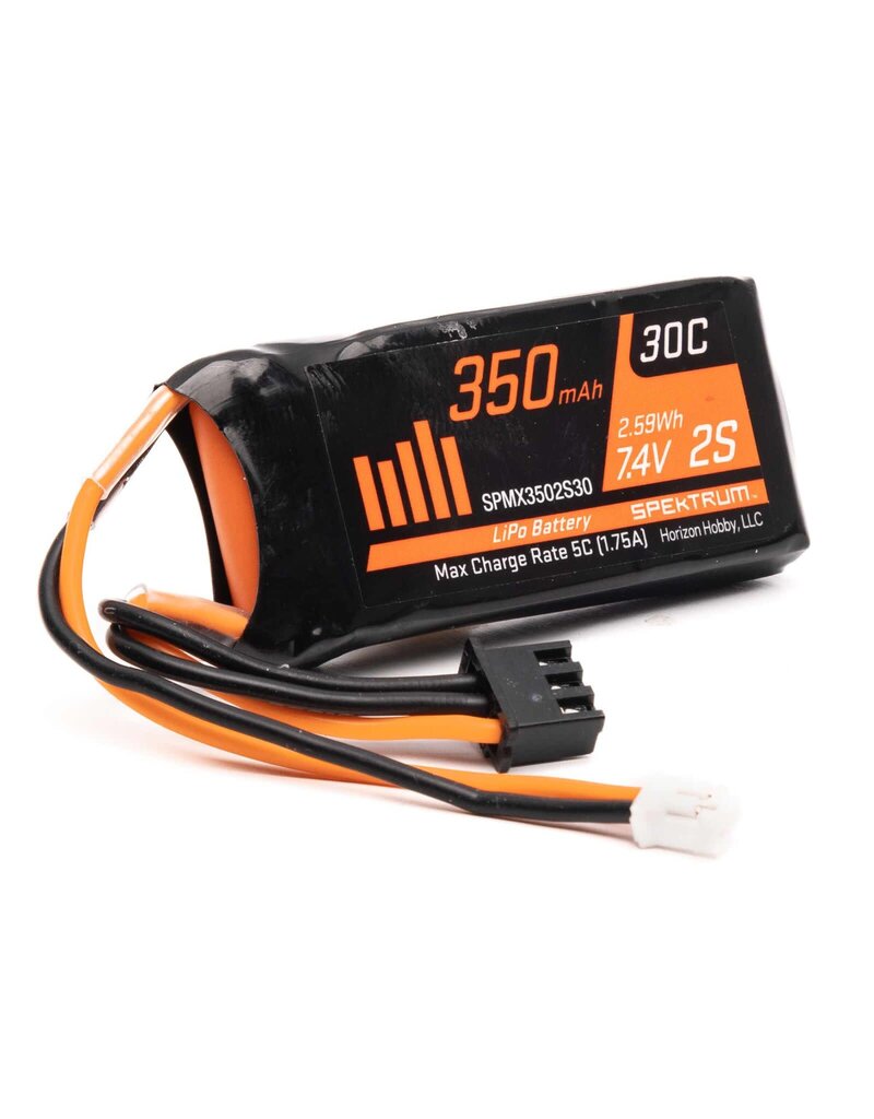 SPEKTRUM SPMX3502S30 2S LIPO 7.4V 350MAH 30C BATTERY: PH2.0