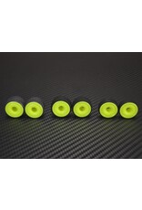 PN RACING PN MR2089R1-19 2WD DELRIN FORMULA 11X19MM FLANGED REAR WHEELS 1MM OFFSET: YELLOW (2)