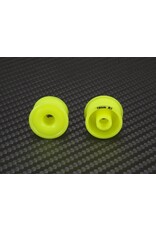 PN RACING PN MR2089R1-19 2WD DELRIN FORMULA 11X19MM FLANGED REAR WHEELS 1MM OFFSET: YELLOW (2)