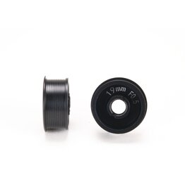 PN RACING PN MR2088F05 2WD DELRIN FORMULA 8.5X19MM FLANGED FRONT WHEELS 0.5MM OFFSET: BLACK (2)