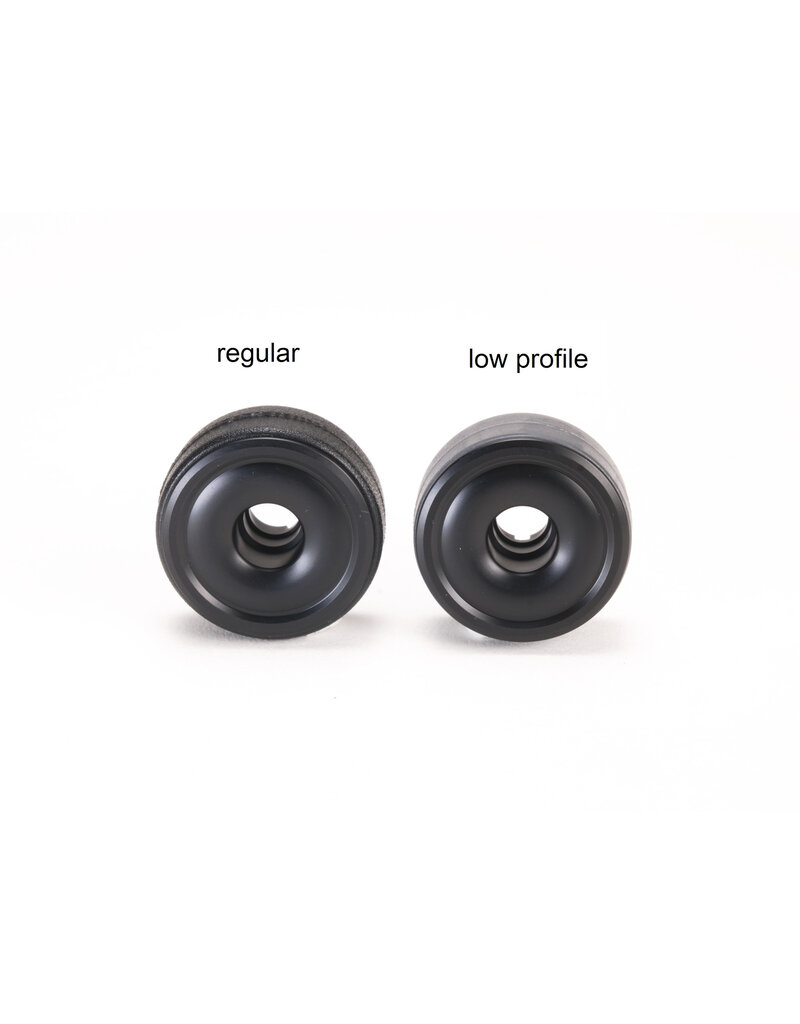 PN RACING PN MR2088F05 2WD DELRIN FORMULA 8.5X19MM FLANGED FRONT WHEELS 0.5MM OFFSET: BLACK (2)